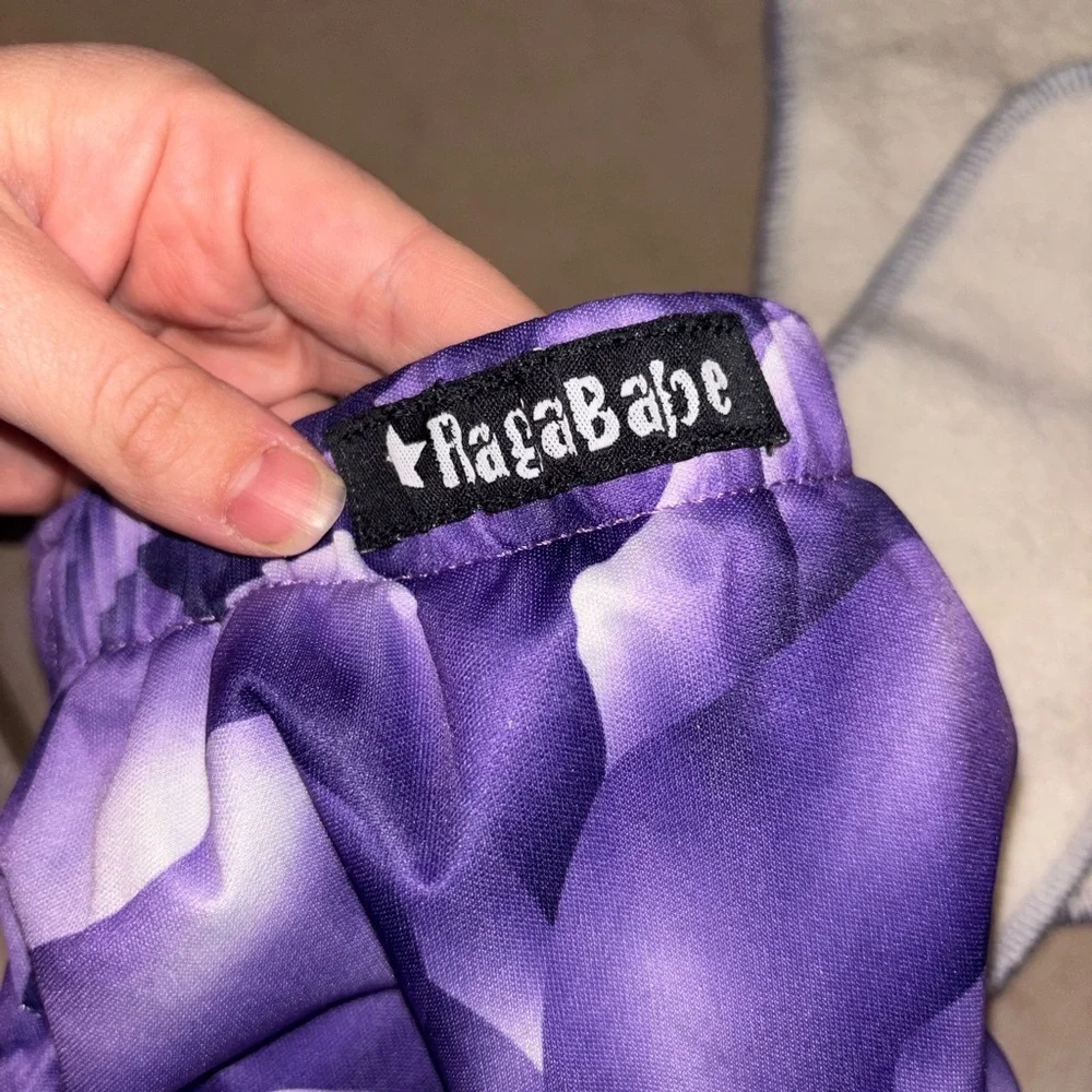 RAGABabe Purple Rose Reusable Diaper Cover with 2 Cotton & Bamboo Inserts